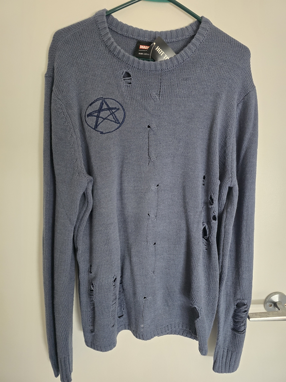 Our Universe Marvel Agatha All Along Teen Destructed Sweater Cosplay